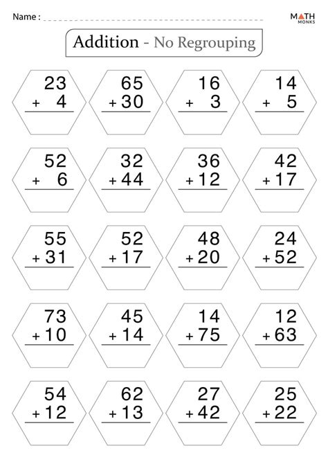 addition without regrouping.